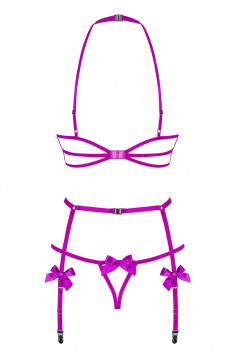 Комплект с полуоткрытым бюстом Obsessive Delishya Set 2