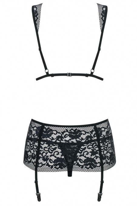 Комплект з ажурним поясом Obsessive Figurea Set