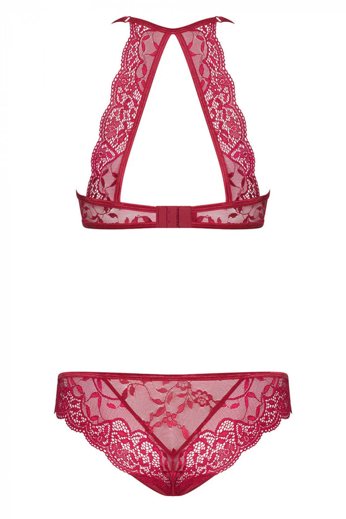 Комплект кружевной с жемчугом Obsessive Ivetta Set