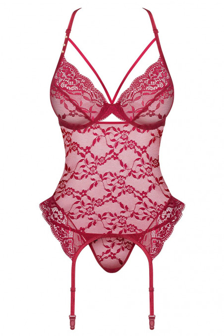 Корсет з трусиками-стринг Obsessive Ivetta Corset