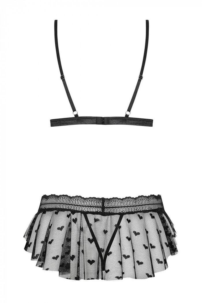 Комплект с открытой грудью Obsessive Heartia Set