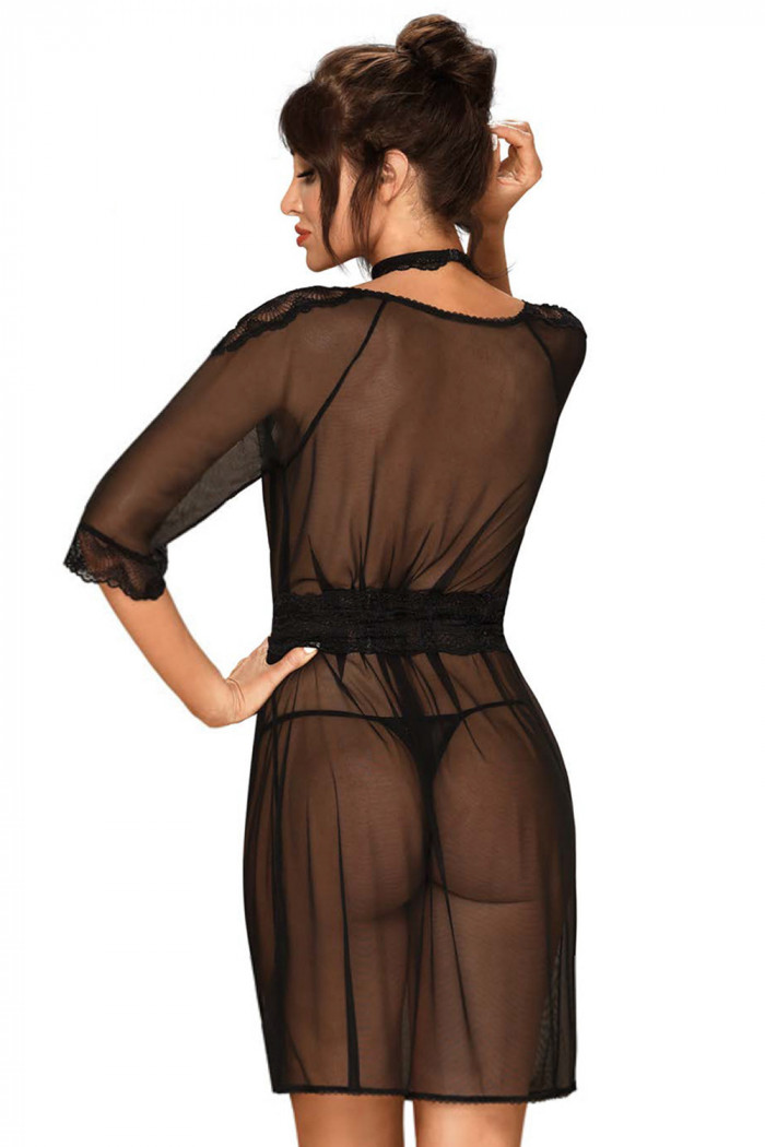 Халатик з аксесуарами Obsessive Lucita Peignoir