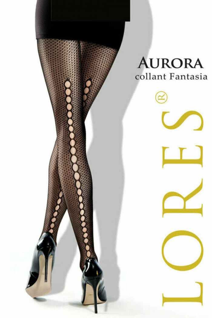 Колготки в сетку со стрелкой сзади LORES Aurora