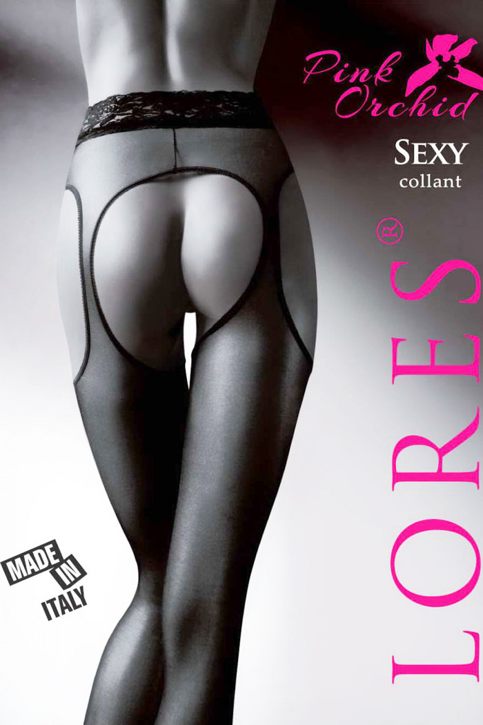 Панчохи з мереживним поясом LORES Pink Orchid Sexy 20d