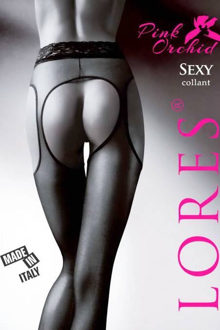 Чулки с кружевным поясом LORES Pink Orchid Sexy 20d