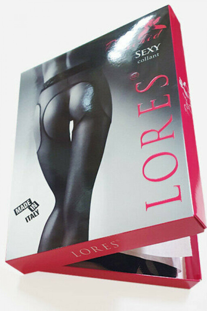 Панчохи з мереживним поясом LORES Pink Orchid Sexy 20d