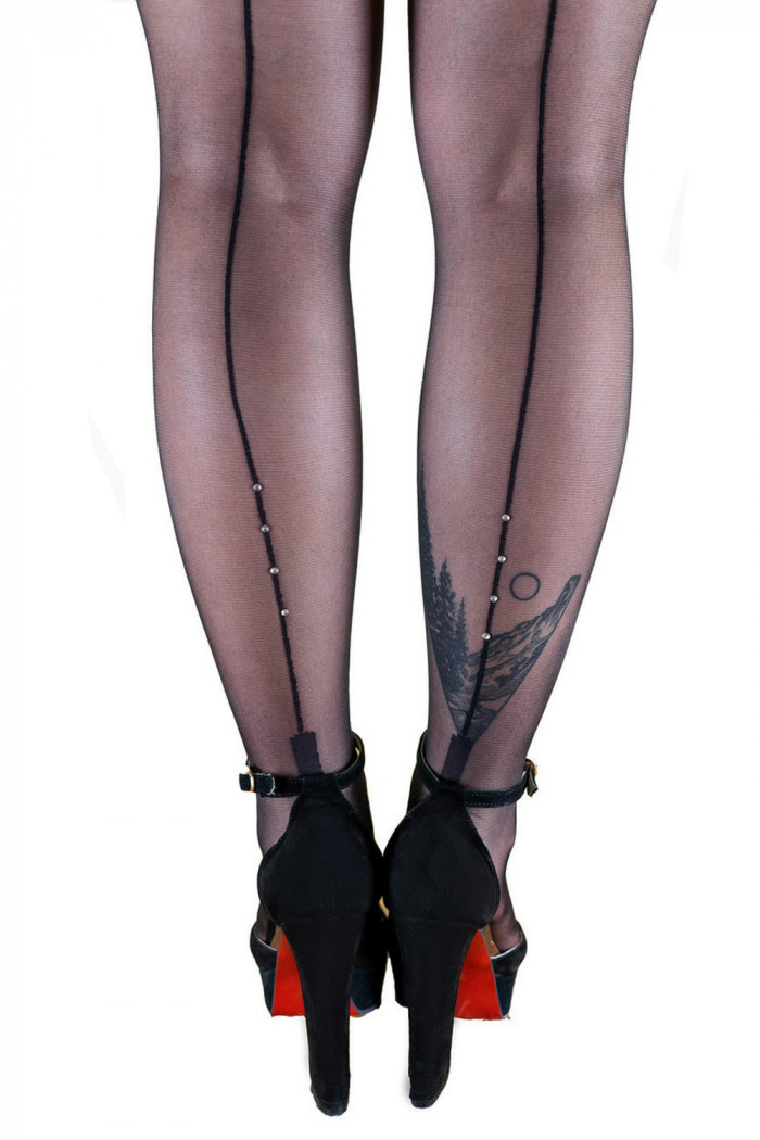 Панчохи зі швом-стрілкою і стразами Dolores Edith 20Den