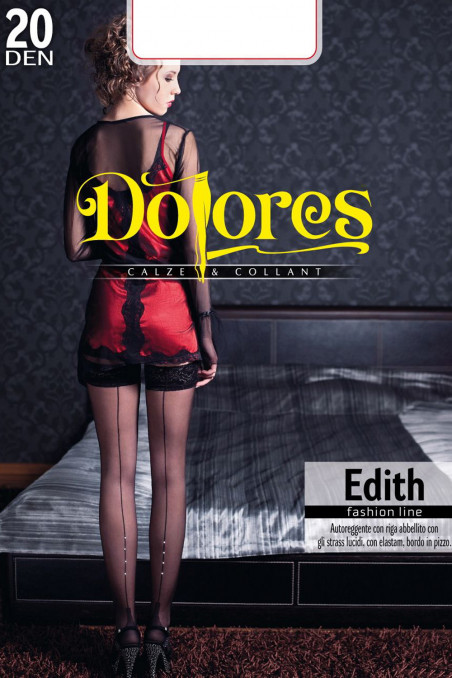 Панчохи зі швом-стрілкою і стразами Dolores Edith 20Den