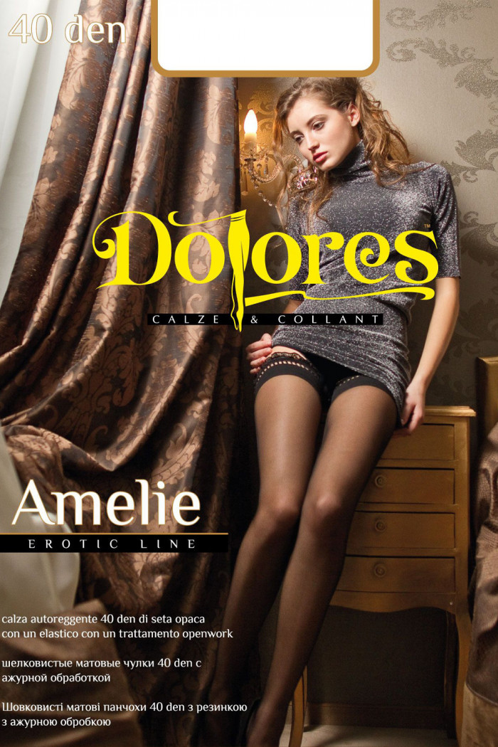 Панчохи з оригінальною коронкою Dolores Amelie 40Den