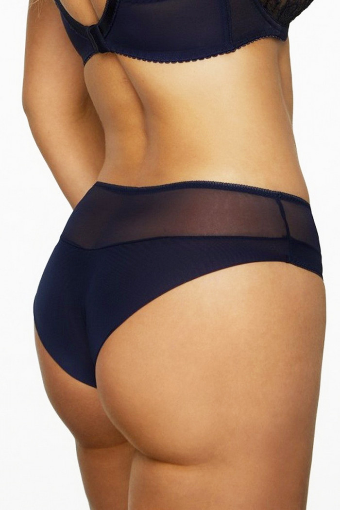 Напівпрозорі сліпи з вишивкою Kinga Royal Blue P-770/2