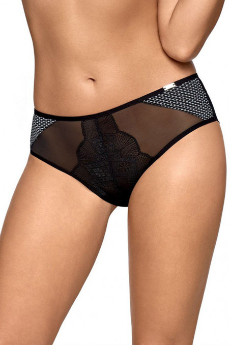 Трусики бразилиана с кружевом Ava Black Spinel AV 1812/b