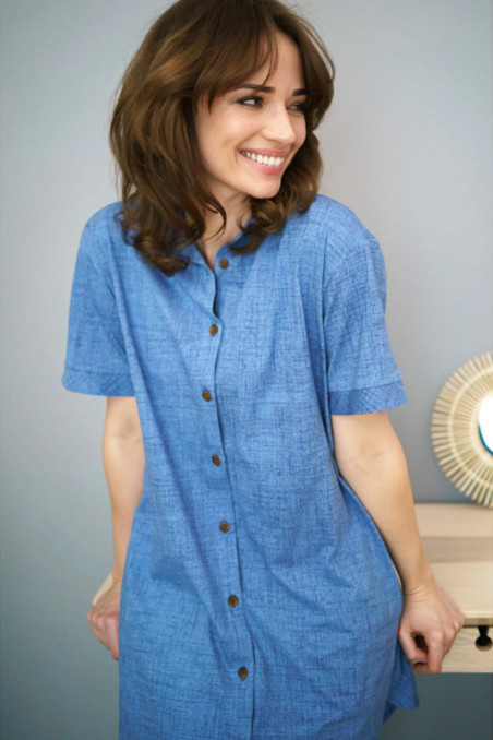 Платье-рубашка джинсовое Doctor Nap TM.4226