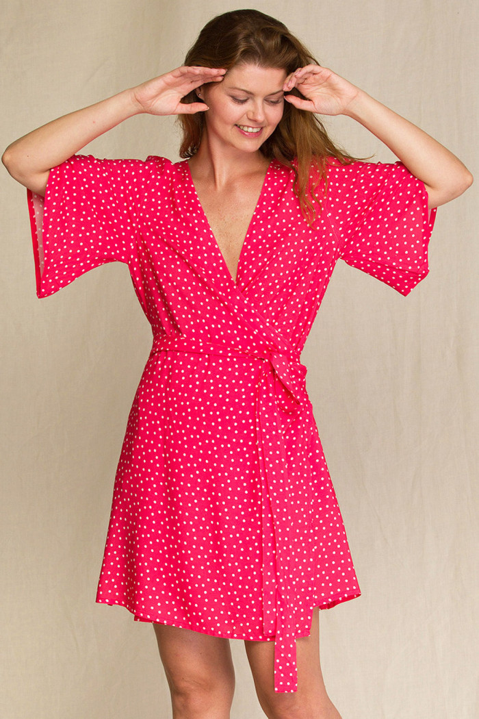 Женское домашнее платье на запах Key LHD 946 A21