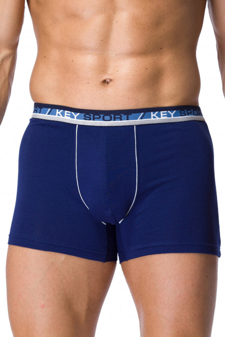 Мужские хлопковые боксеры KEY MXH 184 A21 Синие