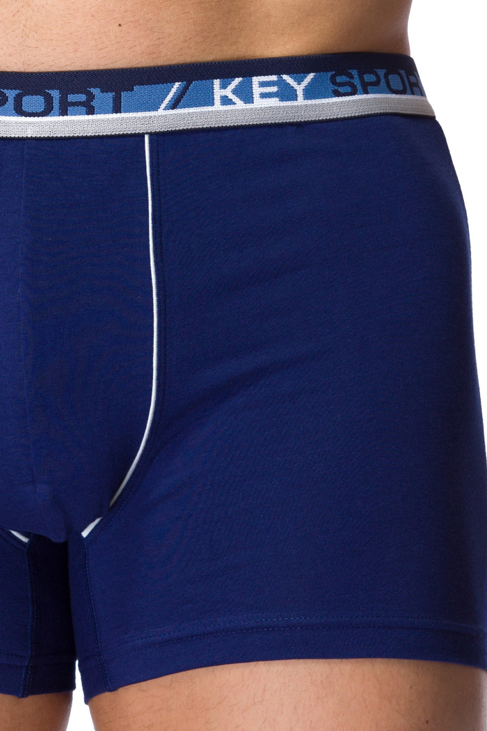 Мужские хлопковые боксеры KEY MXH 184 A21 Синие
