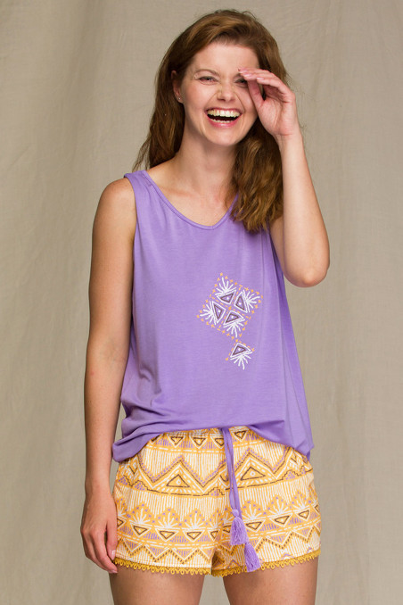 Женский комплект с яркими шортами Key LNS 960 A21