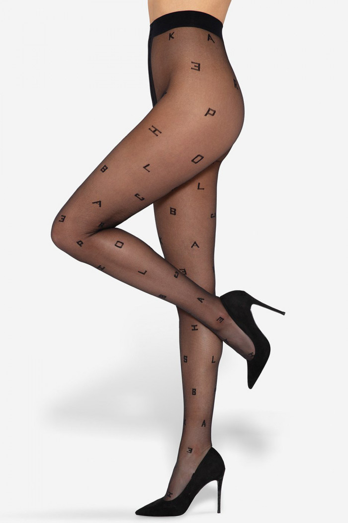 Колготки с узором "Буквы" GATTA Letters 01 20den