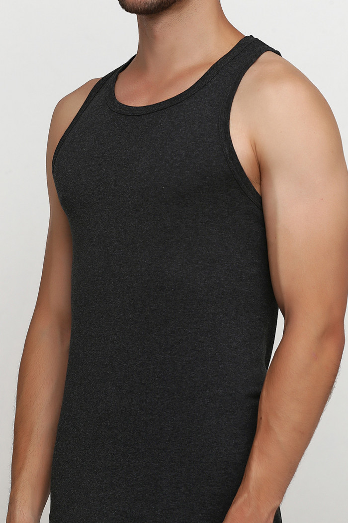 Майка чоловіча бавовняна меланж Key MVS 012 CZ