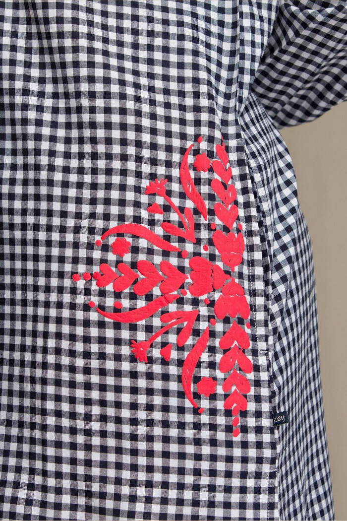 Женское платье-рубашка в клетку Key LND 451 A21