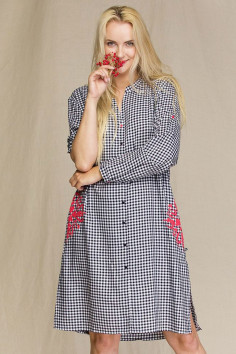 Жіноче плаття-сорочка в клітку Key LND 451 A21