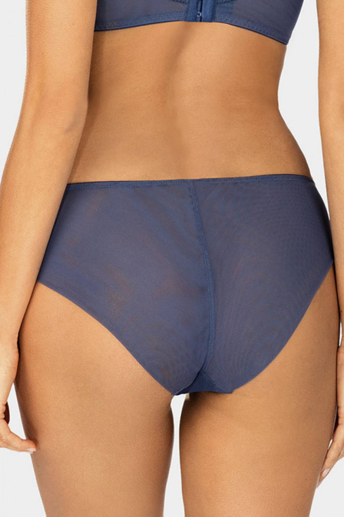 Трусики тюль с вышивкой Ewa Bien Tamal C100 Blue