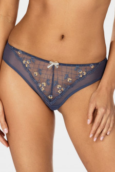 Трусики тюль с вышивкой Ewa Bien Tamal C100 Blue