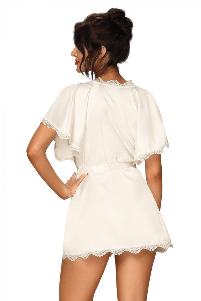 Халатик атласный Obsessive Prima Neve Peignoir