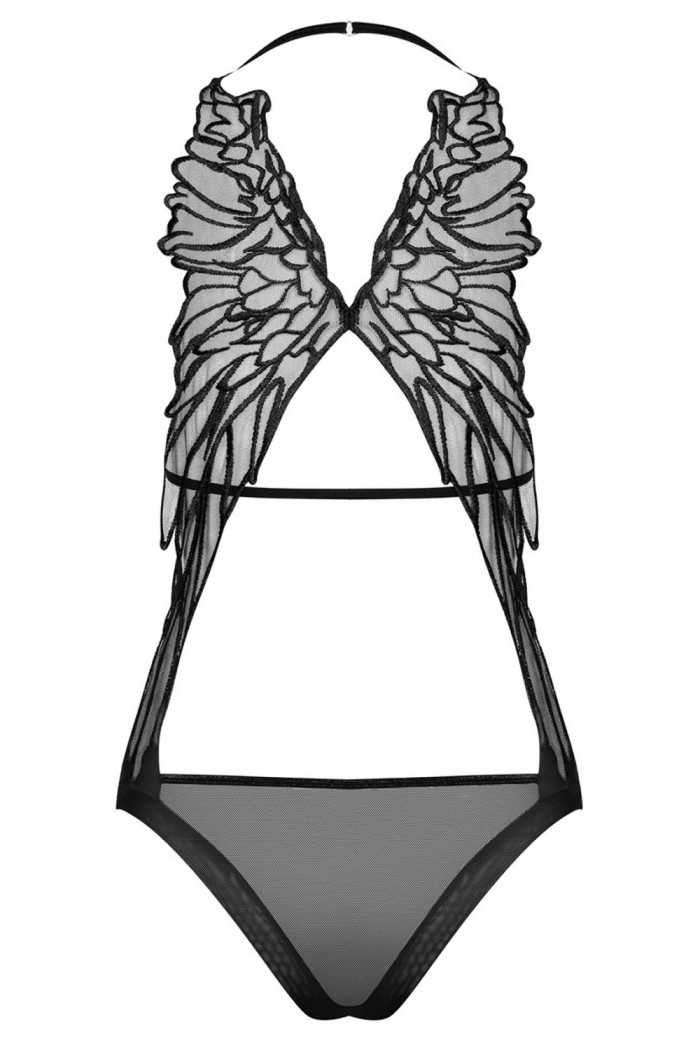 Боди прозрачное с красивой спинкой Obsessive Alifini