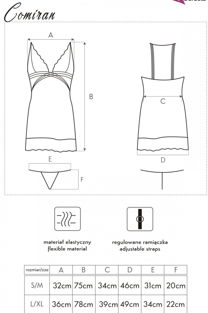 Сорочка полупрозрачная с трусиками Livia Corsetti Comiran