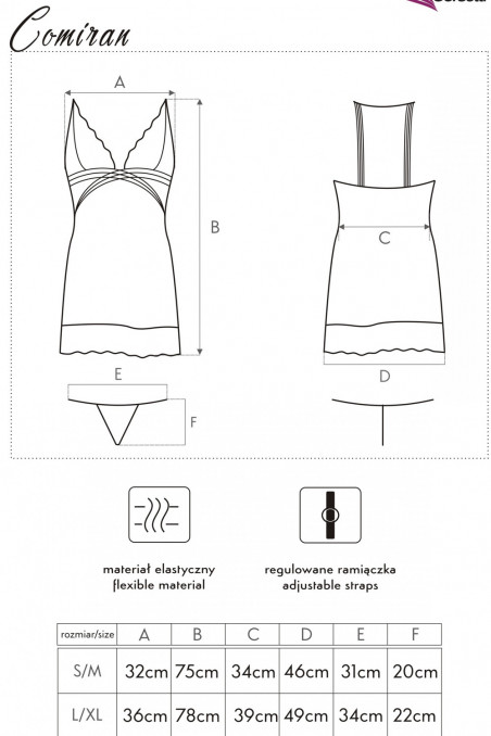 Сорочка полупрозрачная с трусиками Livia Corsetti Comiran