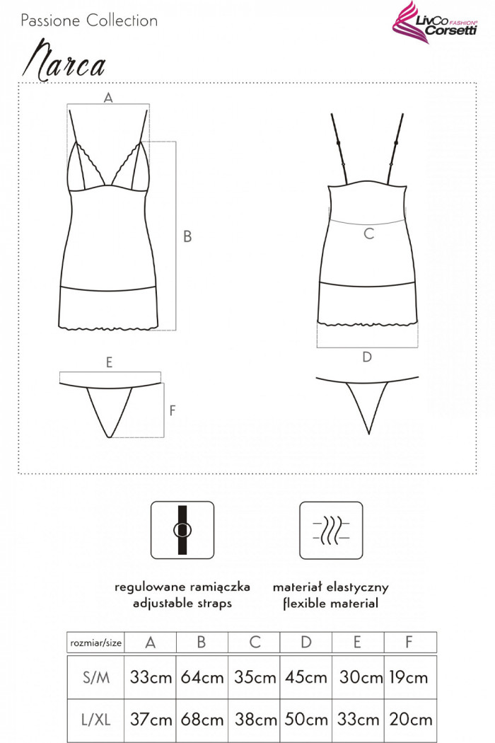 Кружевная сорочка с трусиками Livia Corsetti Narca