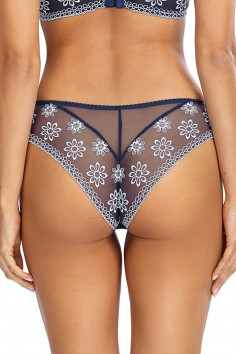 Кружевные трусики-бразилиана Ewa Bien Avero C511 Blue 2
