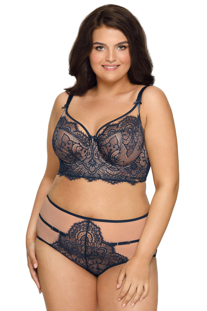 Кружевное бюстье с мягкими чашками Ava Crystal AV 1396/2 Blue