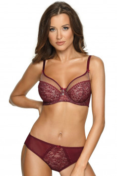 Кружевные трусики-слип Ava Crystal AV 1396 Burgund 2