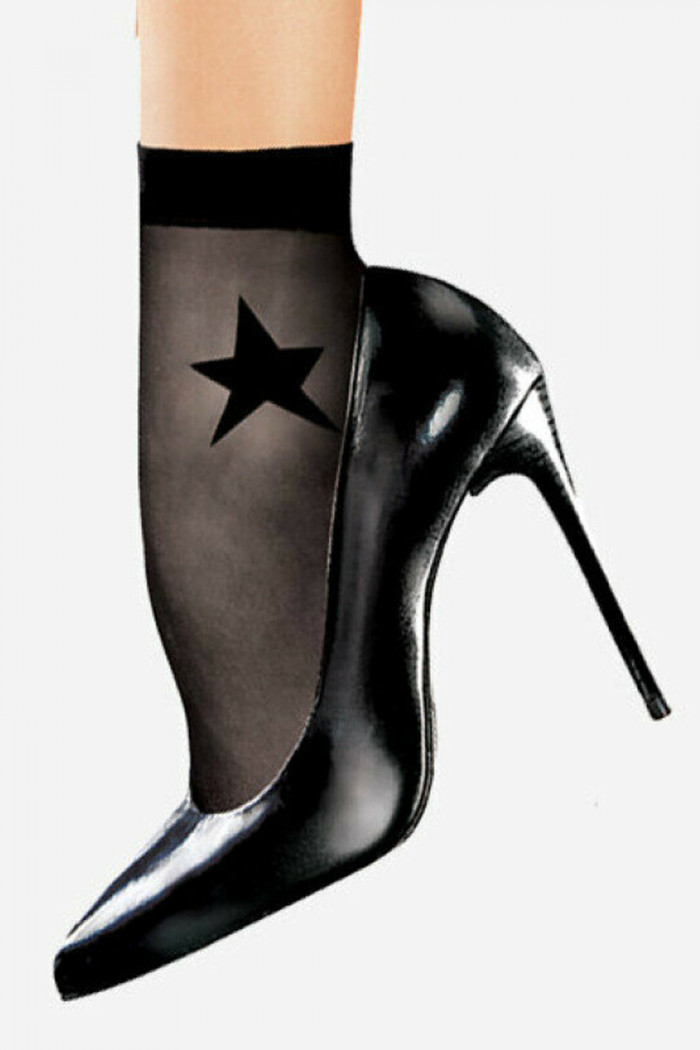 Носочки с рисунком "Звезды" Lores Black Star Calzino 20d