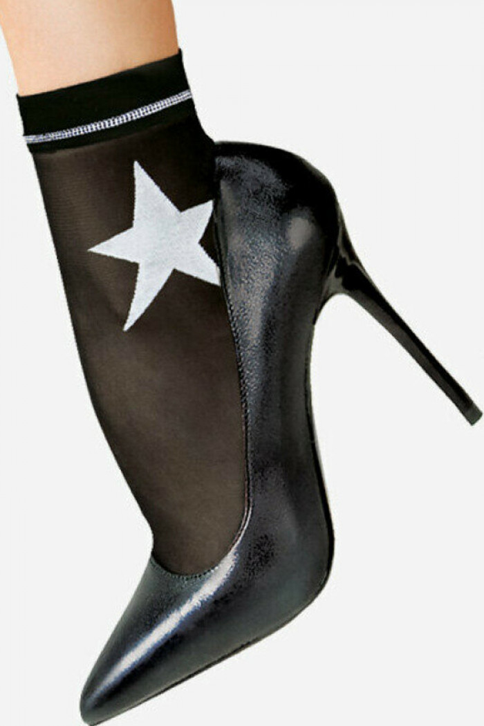 Носочки с рисунком "Звезда" Lores Stella Bianca Calzino 20d