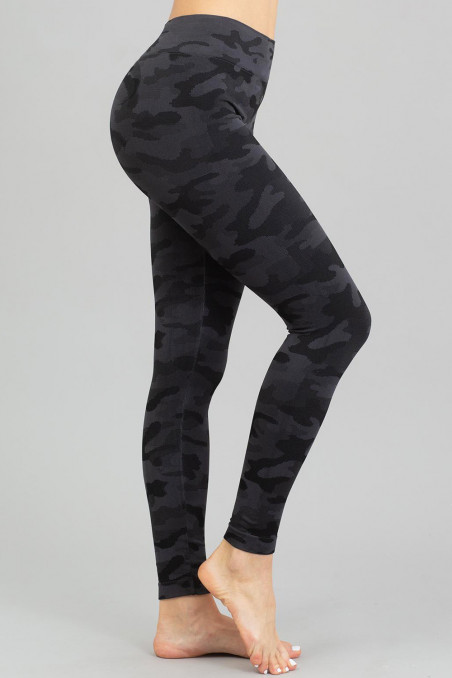Бесшовные камуфляжные леггинсы GIULIA Leggings Military Grigio