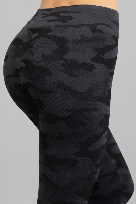 Бесшовные камуфляжные леггинсы GIULIA Leggings Military Grigio