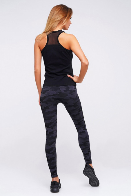 Бесшовные камуфляжные леггинсы GIULIA Leggings Military Grigio