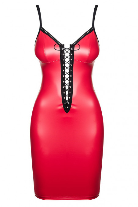 Платье под кожу Obsessive Redella Red