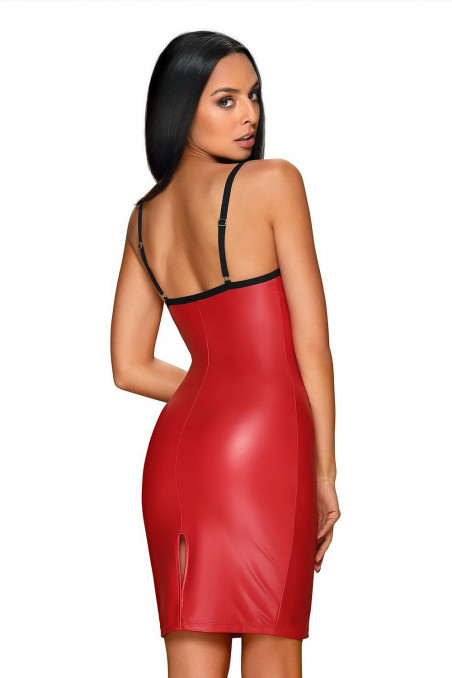 Платье под кожу Obsessive Redella Red