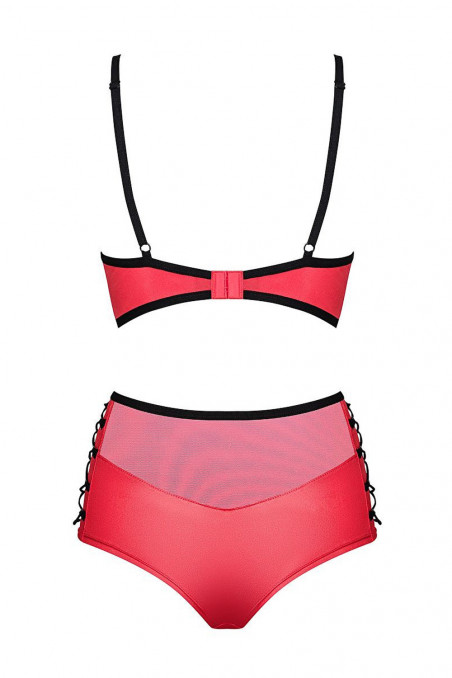 Комплект под кожу Obsessive Leatheria Red