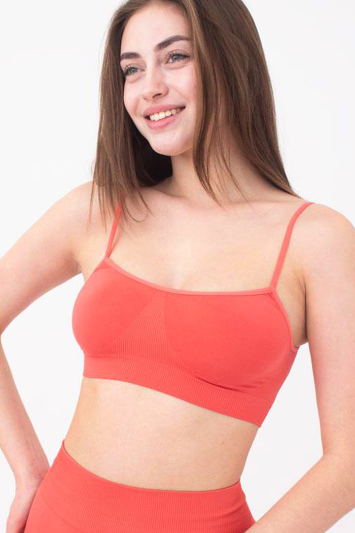 Tоп безшовний на тонких бретелях Giulia Cami Top Burnt coral