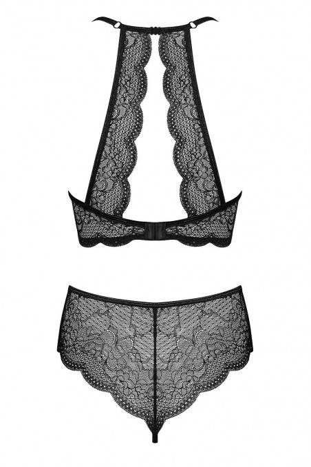 Комплект з відкритим бюстом і трусиками Obsessive Pearlove Set
