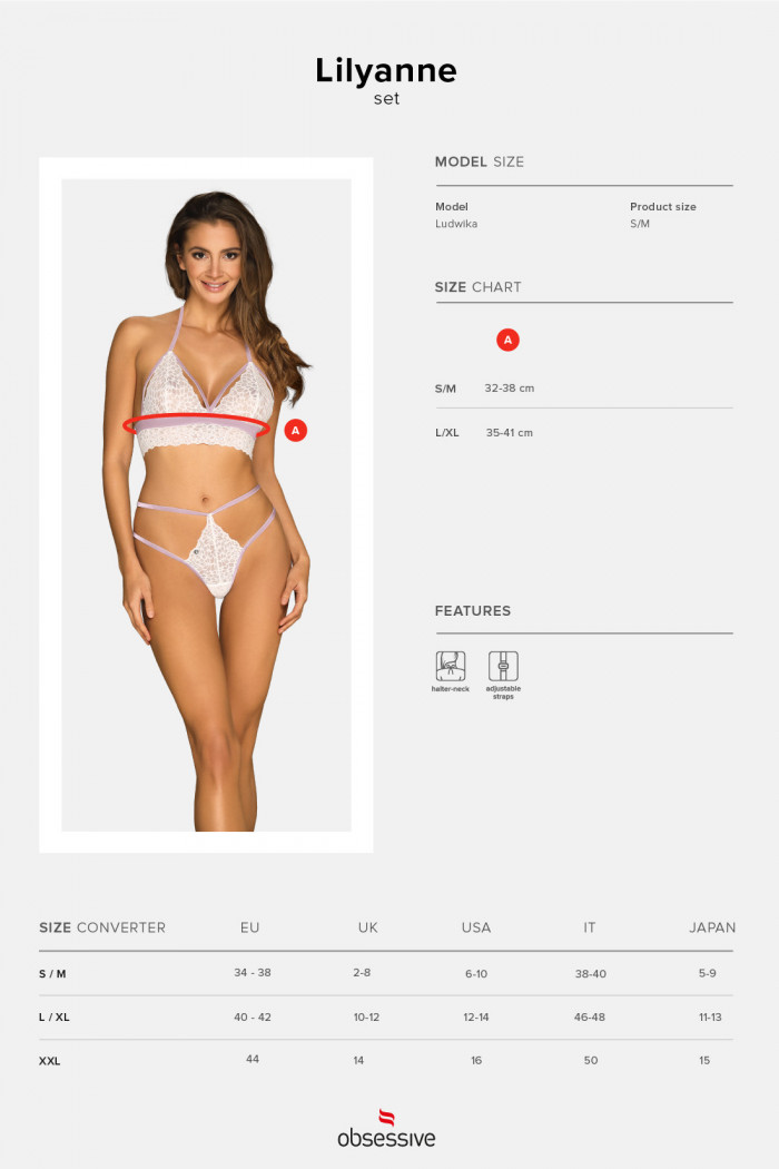 Комплект кружевной Obsessive Lilyanne set