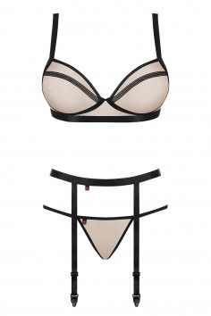 Комплект с поясом для чулок Obsessive Nudelia set  — Заказать онлайн с доставкой 2