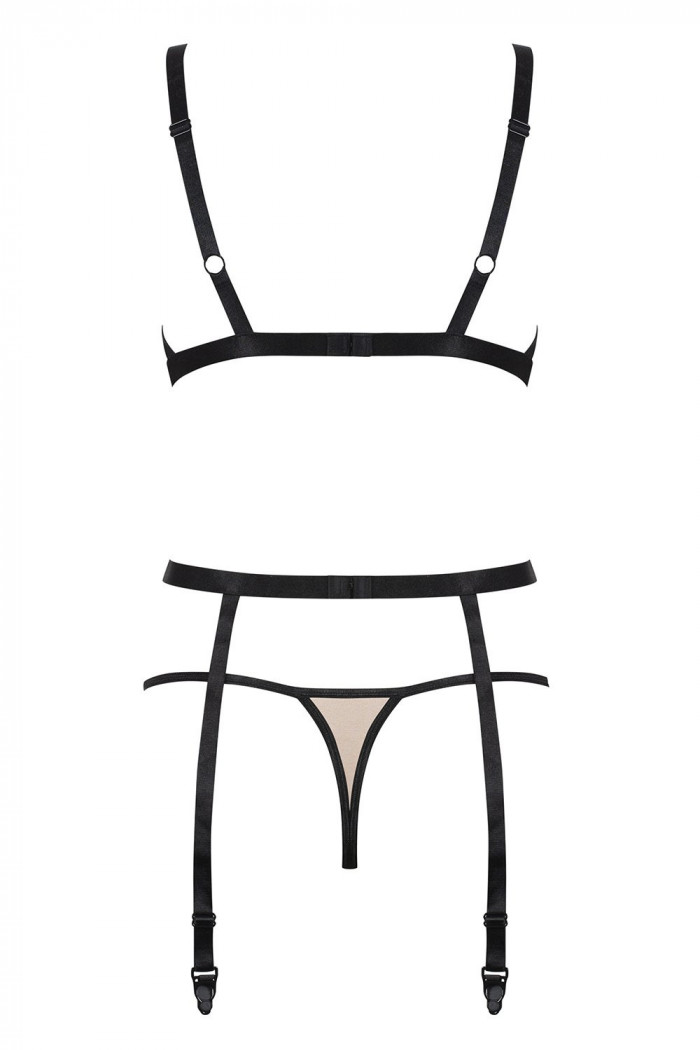 Комплект с поясом для чулок Obsessive Nudelia set