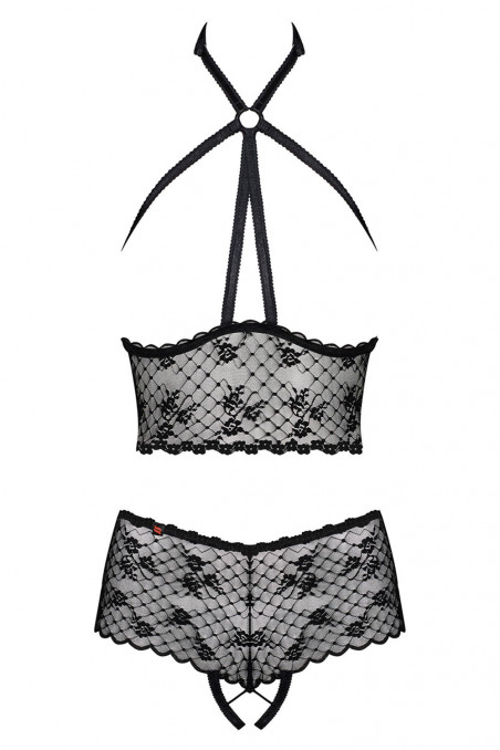 Комплект с открытым бюстом и трусиками Obsessive Nettsy set