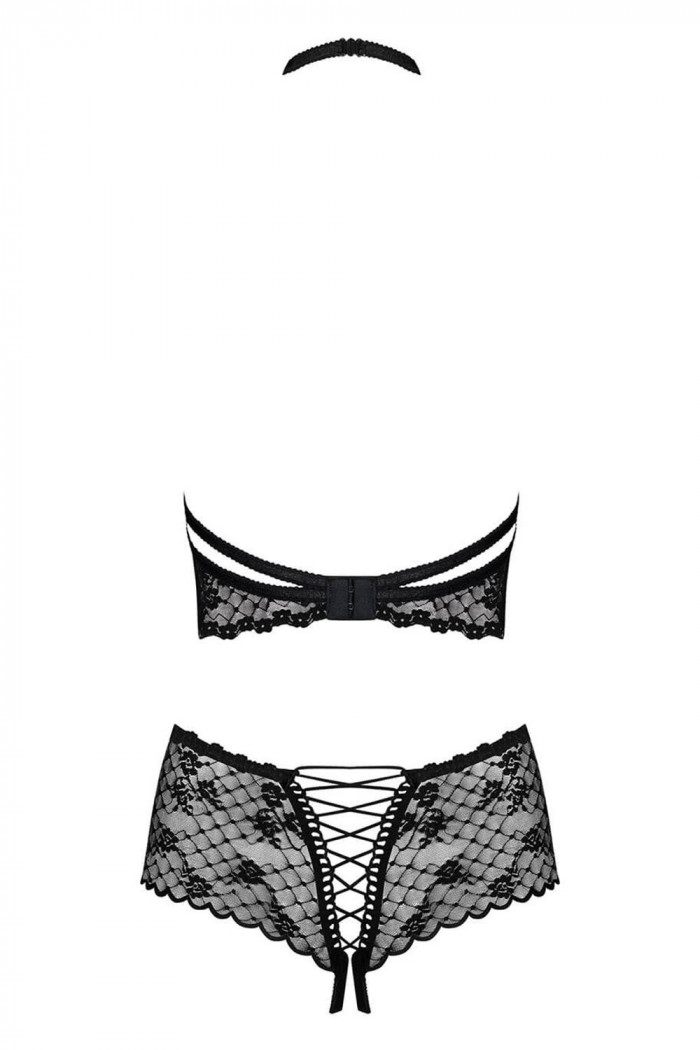 Комплект с открытым бюстом и трусиками Obsessive Nettsy set