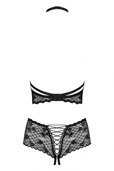 Комплект с открытым бюстом и трусиками Obsessive Nettsy set